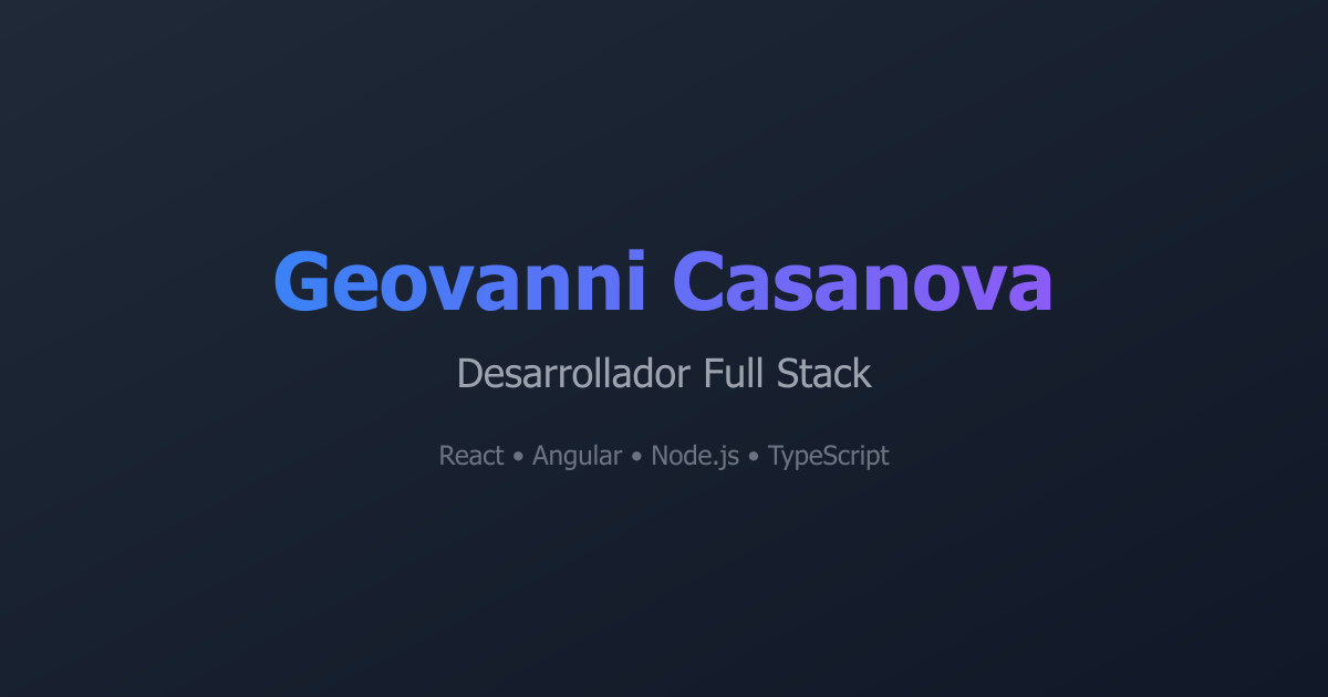 Desarrollador Full Stack en Mérida, México | Daniel Casanova